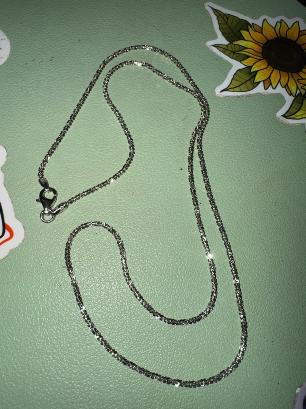 Silver Sparkle 20 in Box Chain Necklace